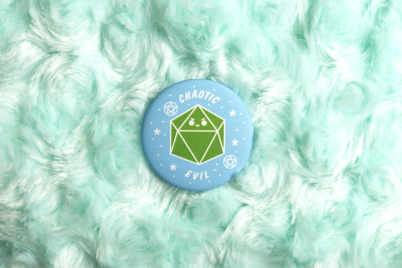 RPG Alignment Buttons for Dungeons and Dragons Players Chaotic Evil