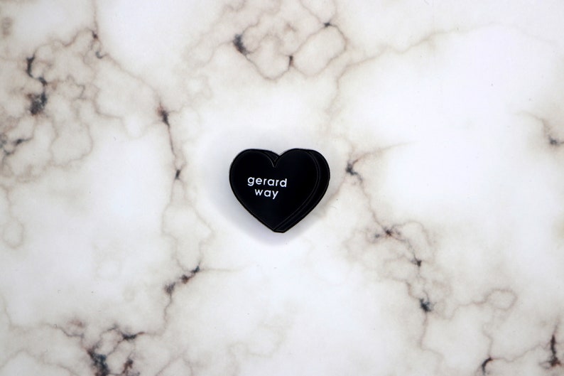 Gerard Way Heart Hard Enamel Pins My Chemical Romance the Etsy