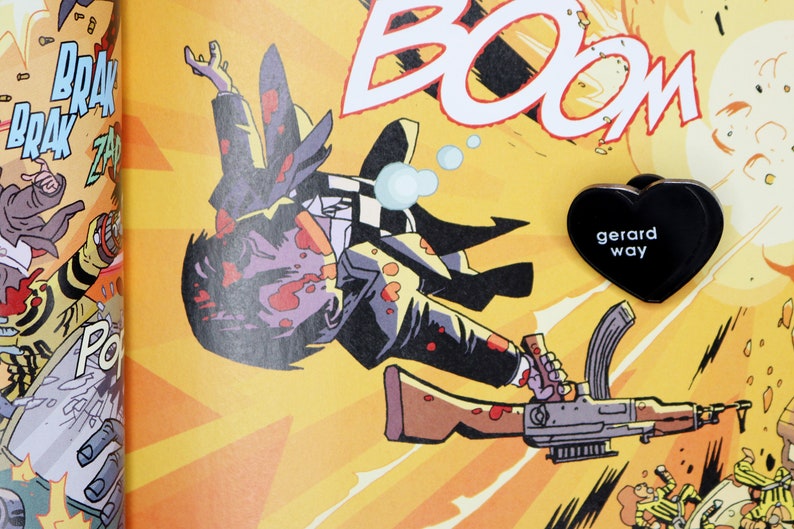 Gerard Way Heart Hard Enamel Pins My Chemical Romance the Etsy