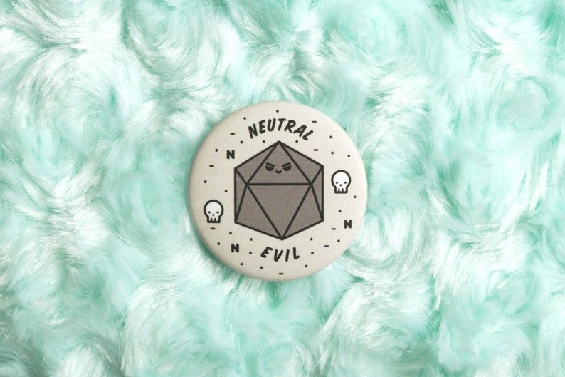 RPG Alignment Buttons for Dungeons and Dragons Players Neutral Evil