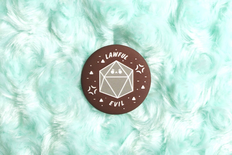 RPG Alignment Buttons for Dungeons and Dragons Players Lawful Evil