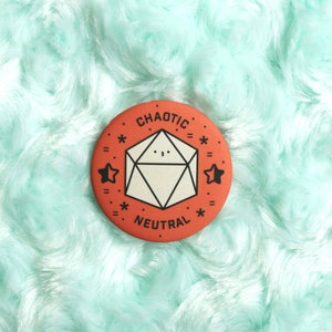 RPG Alignment Buttons for Dungeons and Dragons Players Chaotic Neutral