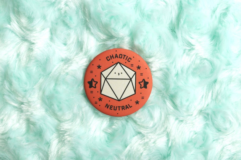 RPG Alignment Buttons for Dungeons and Dragons Players Chaotic Neutral