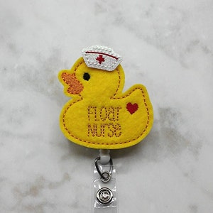 Mom & Baby Ducks Badge Reel, Easter Spring Holder, Retractable Id