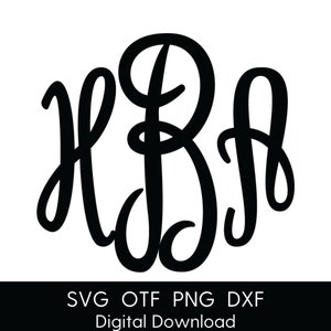 Ausgefallene Monogramm Schrift zwart - Monogramm Schriftarten zwar - Monogrammdateien für Cricut - Schrift Monogramm Alphabet - Buchstaben -Svg Png Dxf Otf Dateien-SBA001