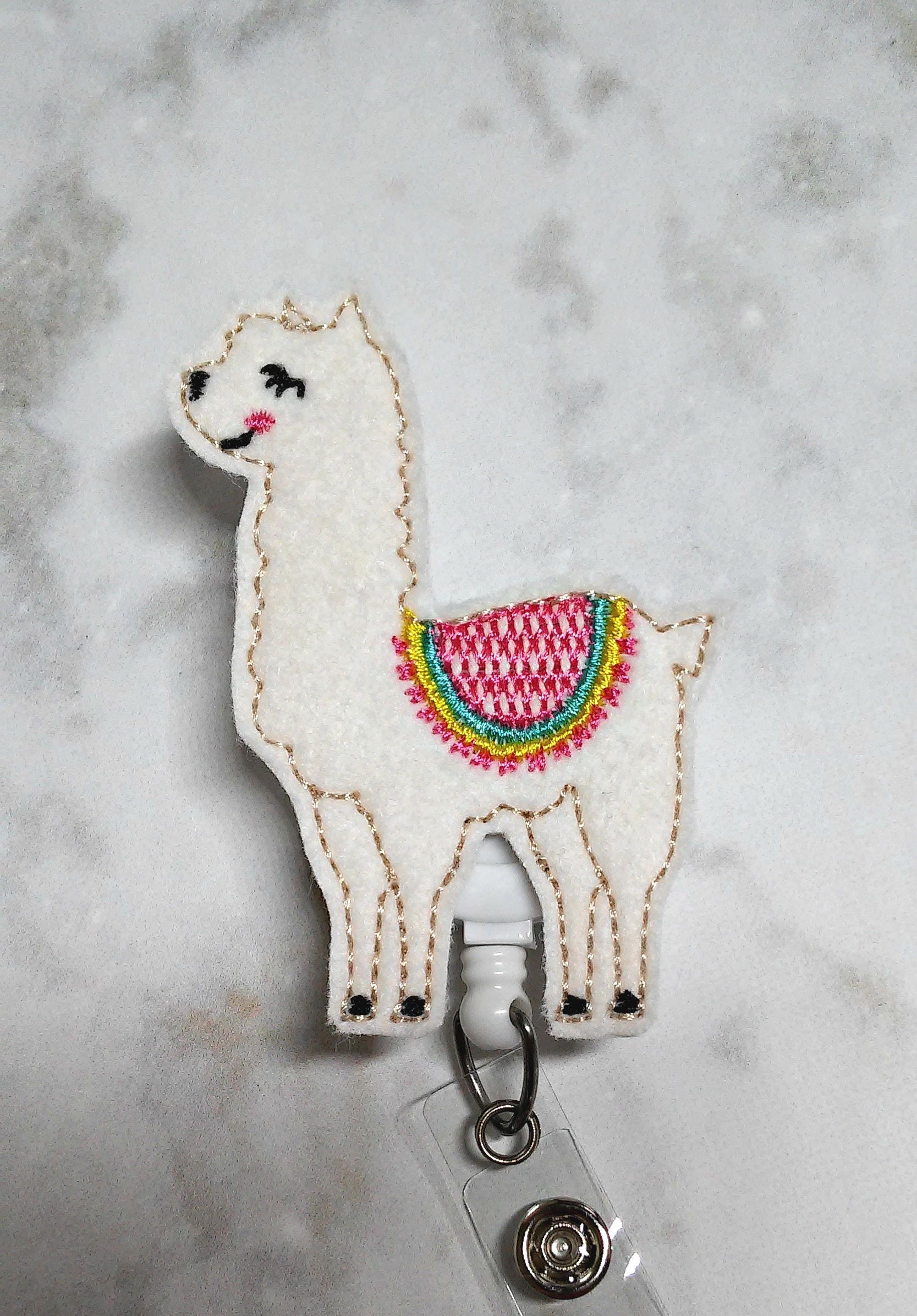 Llama Badge Reel/Nurse Badge Reel/ID Badge/RN Badge/Retractable Badge…