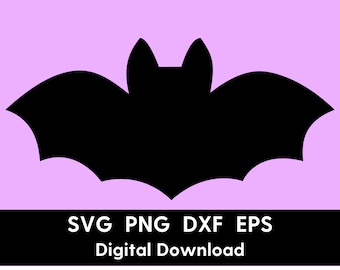 Bat Svg - Halloween Png - Halloween Svg - Bat Clipart - Bat Png - File di taglio autunnale per Cricut - Download digitale - File Svg Png Dxf Eps - SBF002