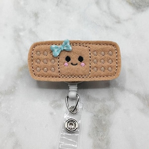Cute Bandaid Badge Reel - Nurse Badge Reel - Retractable ID Badge Holder - Medical Badge Reel - Nurse Gift - RN Badge Reel- Bandage Badge