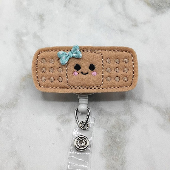 Cute Bandaid Badge Reel - Nurse Badge Reel - Retractable ID Badge Holder - Medical Badge Reel - Nurse Gift - RN Badge Reel- Bandage Badge