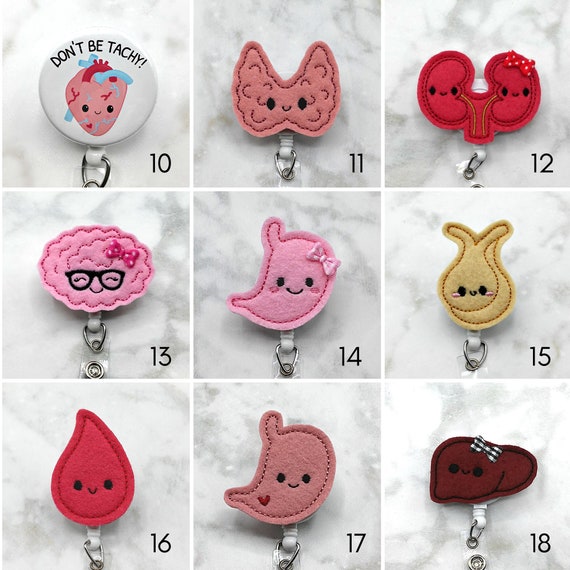 New Design 1 Piece Top Quality Retractable Nurse Badge Reel Cute Baby Human  Organ Doctor ID Card Holder Keychains Lanyard