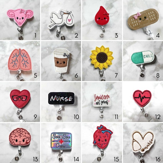 Badge Reel Nurse Badge Reel Rn Badge Reel Retractable Id Badge Etsy
