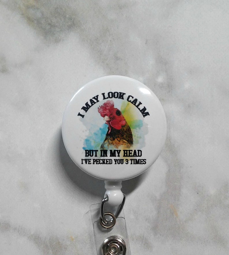Badge Reel Funny/Nurse Badge Reel/Mylar Button Badge | Etsy