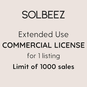 Kommerzielle Lizenz für erweiterte Nutzung - Bis zu 1000 Verkäufe - Kein Kredit erforderlich - Für eine Solbeez-Grafikliste