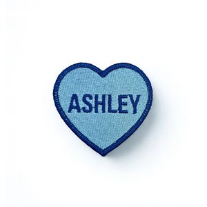 Custom Iron On Embroidered Heart Patch - Custom Colors - 3" or 3.8" Heart-  Personalized Heart Patch