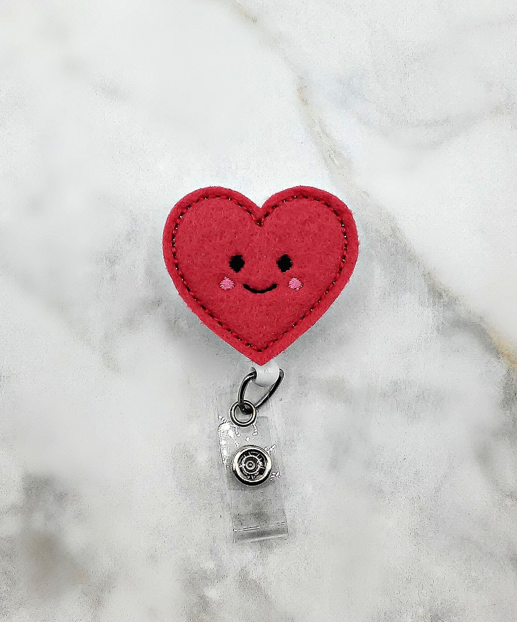 HEART SHAKER REEL COVER, Clear No Hole Heart Shape Badge Reel Cover, H –  Posh Glitter, LLC