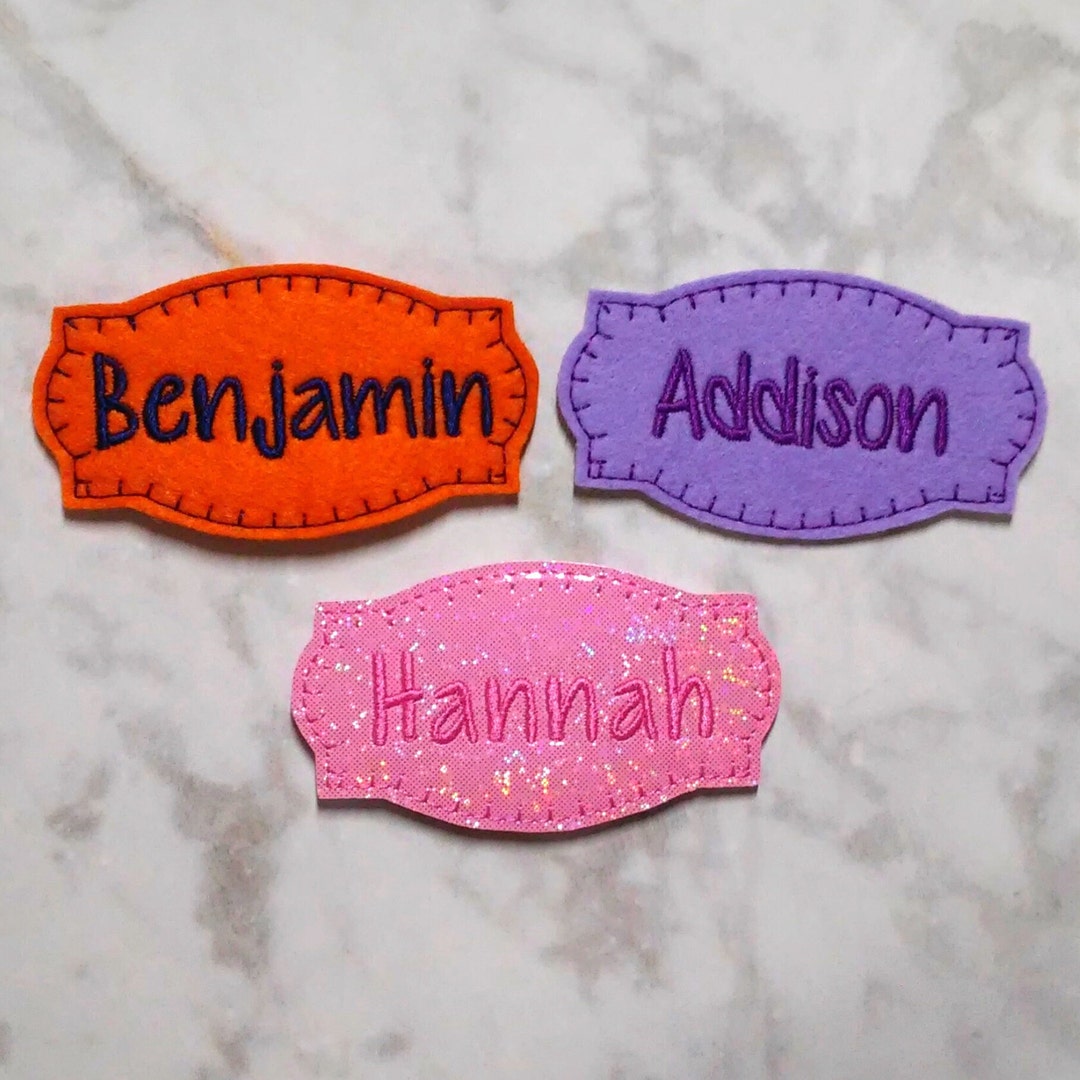 Personalized Embroidered Velcro Name Patch Felt Name Etsy