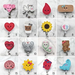 Badge Reel - Nurse Badge Reel - RN Badge Reel - Retractable ID Badge Holder - Nurse Gift - Cute Badge Reel - Medical Badge Holder