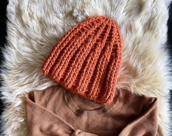 Patrón de gorro de crochet, gorro de invierno de crochet, gorro de otoño de crochet, gorro de crochet, patrón de crochet en PDF, "Sombrero de cabeza de calabaza"