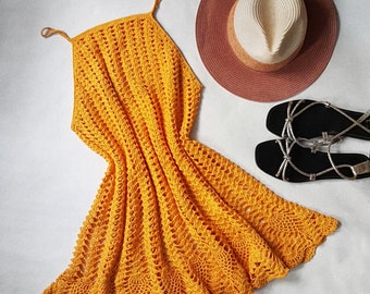 CROCHET DRESS PATTERN / Crochet Beach Dress Pattern / &#39;Simple Crochet Dress&#39; // Beach Dress Pattern // Beginner Friendly Dress Pattern