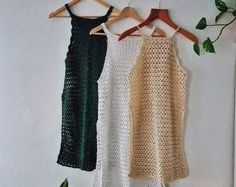 Crochet Top Pattern / Crochet Mesh Top Pattern / Crochet Dress Pattern / Summer Crochet Pattern / Beach Coverup Pattern / Beach dress