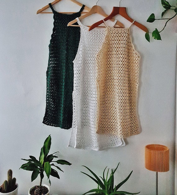 white christmas dresses Free Easy Caron Tank Dress Crochet Pattern main image 1