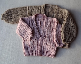 CHILDREN&#39;S CARDIGAN Crochet Pattern / Unisex Crochet Sweater / Chunky Oversized Knitwear / Textured Kids Sweater / Big Hug Cardi Junior