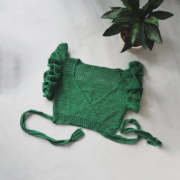 Wrap Top Crochet Pattern / Crochet Crop Top Pattern / Carolina Wrap Top / Crochet Summer Top / Crochet croptop pattern / Easy Pattern