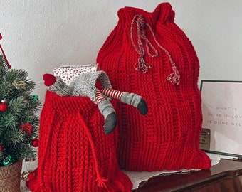 Crochet Santa Sack Pattern, Holiday Decor Pattern, Christmas Decor Pattern