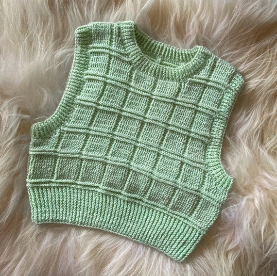 Crochet Vest Pattern / Crochet Pullover Pattern / Crochet Sweater Pattern/ 'CHOCOLATE PLATE' VEST