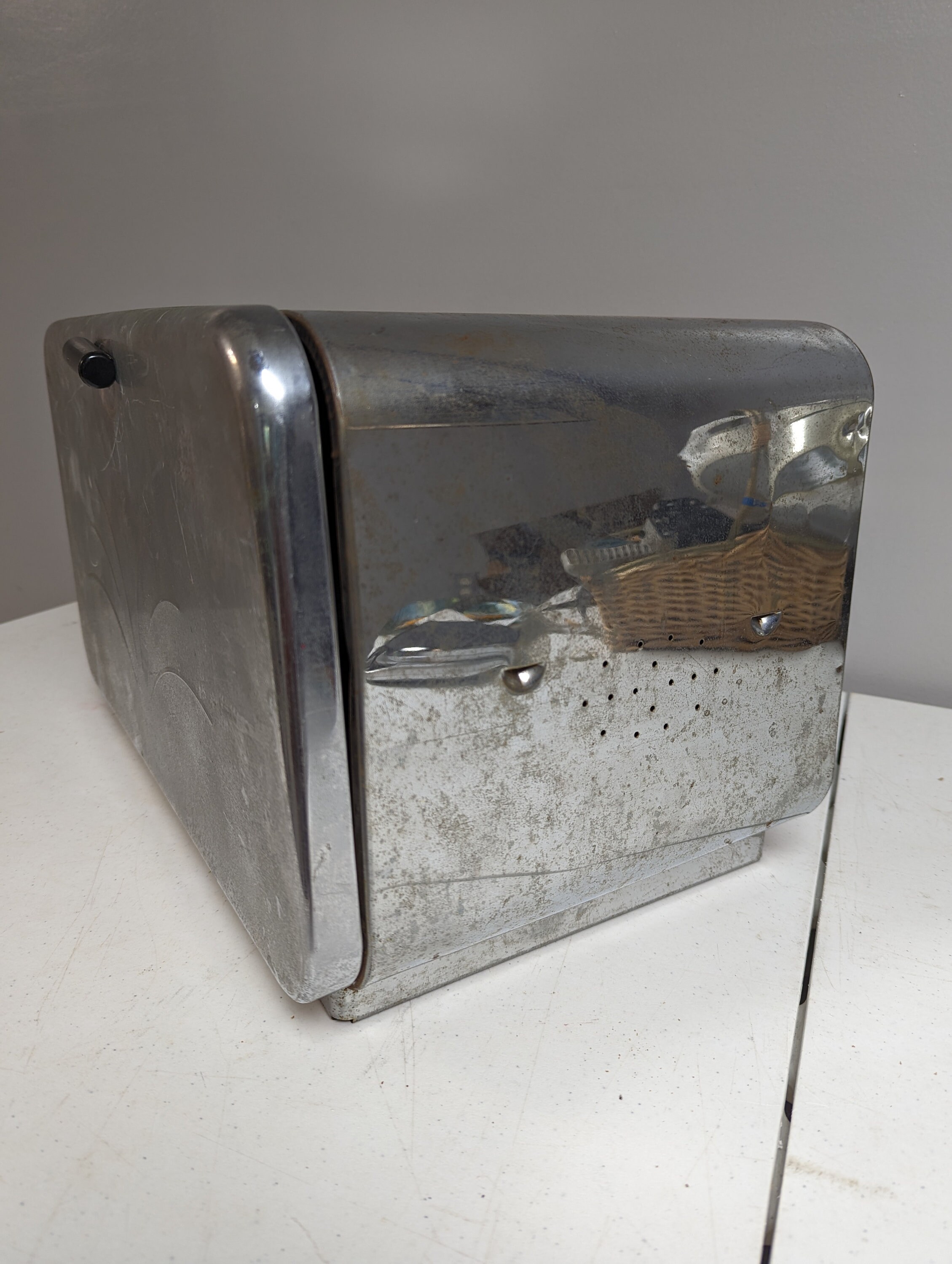 Vintage Aluminum Bread Box Etsy