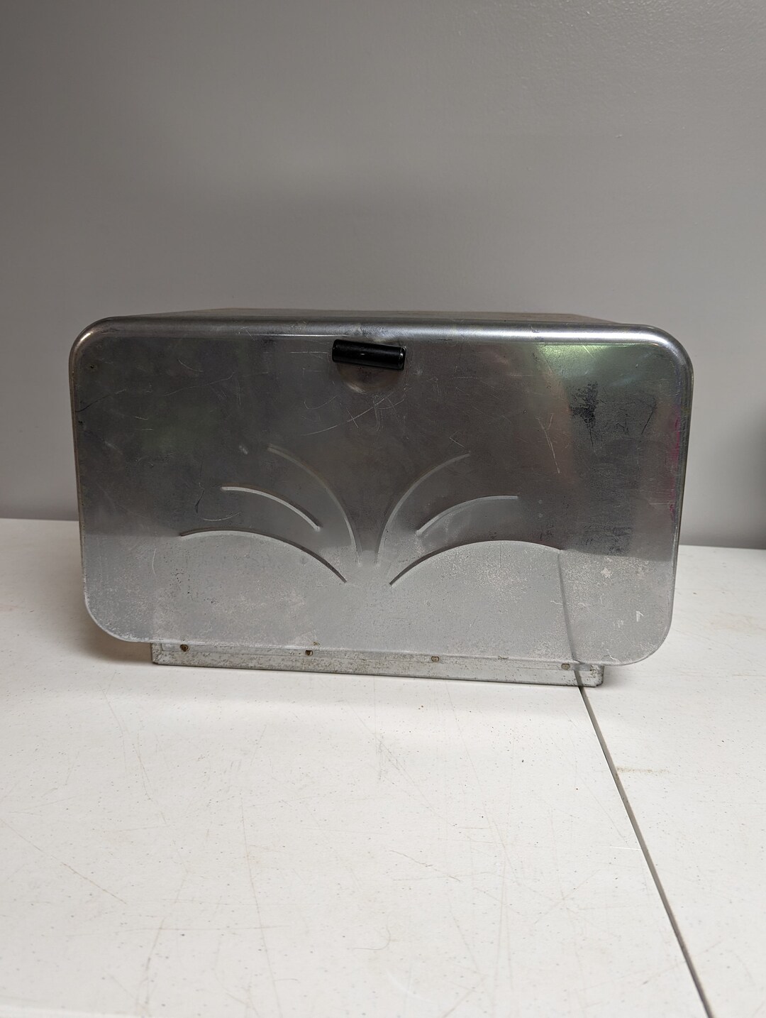 Vintage Aluminum Bread Box Etsy