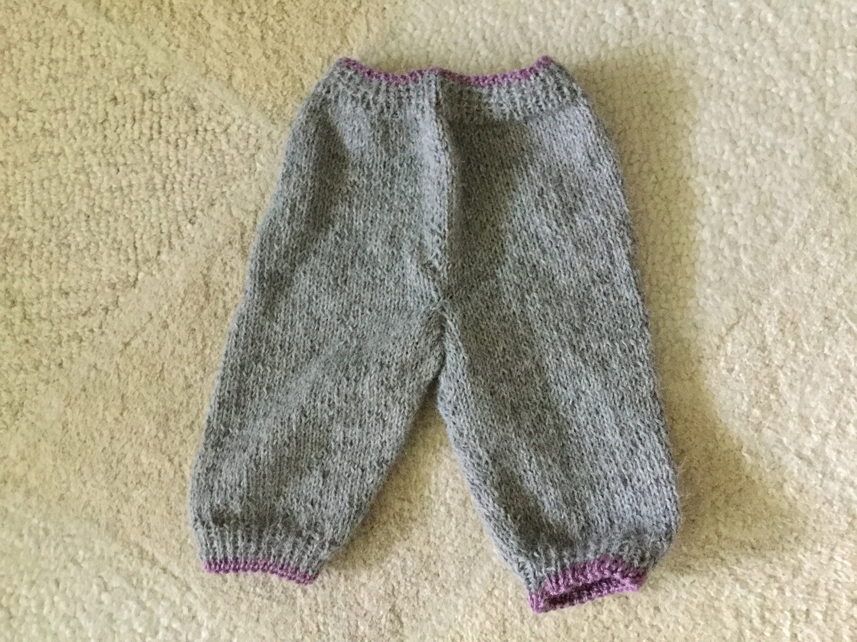 Pair of Babys Jogging Bottoms Hand Knitted in an Angora Yarn - Etsy