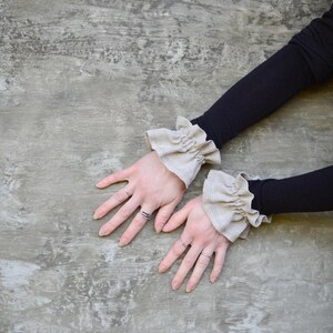 The Calligrapher ; Romantic Linen Cuff ; Cottagecore Accessory ; Witchy Bracelet for Cosplay image 5