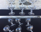 Beautiful service of 6 vintage crystal champagne glasses
