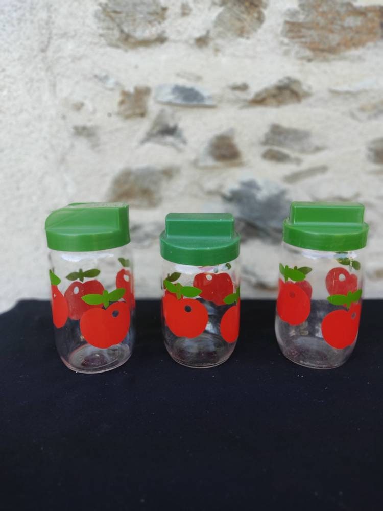 Lot de 3 Pots Henkel Vintage Vert