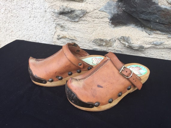 Adorable pair of vintage leather shoes for little