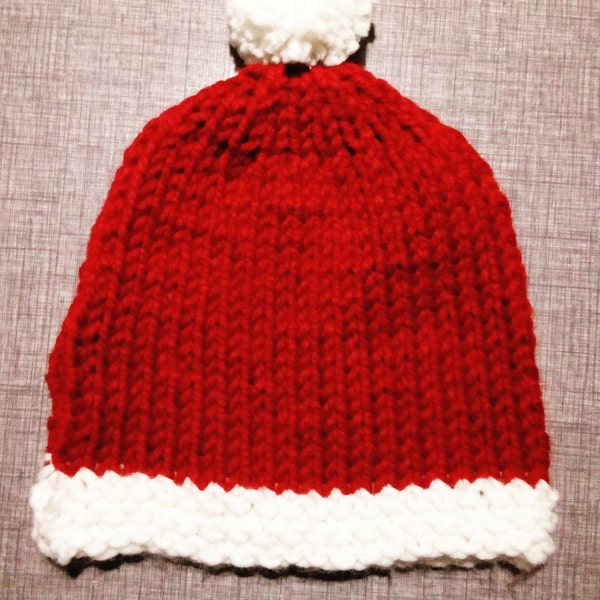 bonnet de Noël avec pompon