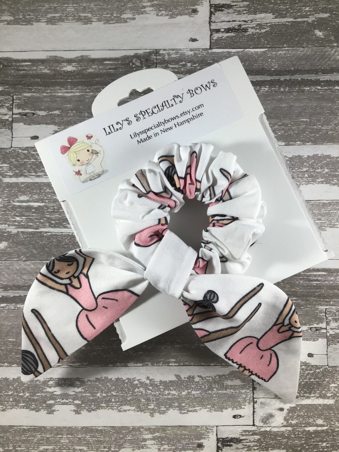 Ballet Scrunchie, Bow Scrunchie, Top Knot Scrunchie, Bunny Ear