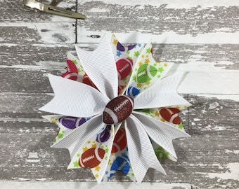 Football Hair Bow