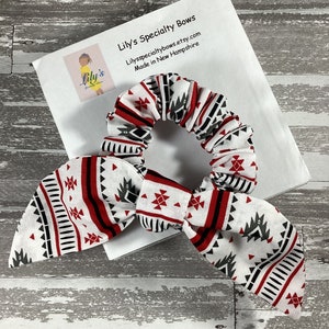 Western-Inspired Scrunchie, Bow Scrunchie, Top Knot Scrunchie, Bunny Ears Scrunchie