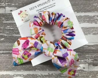 Popsicle Scrunchie, Bow Scrunchie, Top Knot Scrunchie, Bunny Ear Scrunchie, Summer Scrunchie