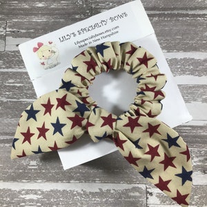 4th of July Scrunchie, Bow Scrunchie, Top Knot Scrunchie, Bunny Ear Scrunchie, Star Scrunchie