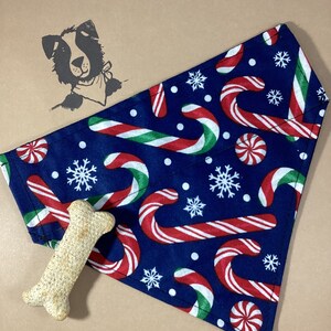 Christmas Dog Bandana, Slip On Over the Collar Dog Bandana