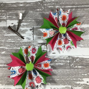 Little Green Apples Hair Bow