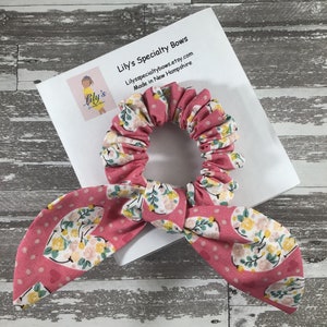 Valentine Scrunchie, Heart Scrunchie, Bow Scrunchie, Top Knot Scrunchie, Bunny Ears Scrunchie