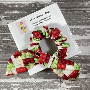 Blocks Scrunchie, Bow Scrunchie, Top Knot Scrunchie, Bunny Ears Scrunchie