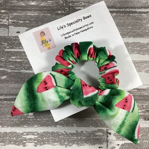 Watermelon Scrunchie, Bow Scrunchie, Top Knot Scrunchie, Bunny Tail Scrunchie