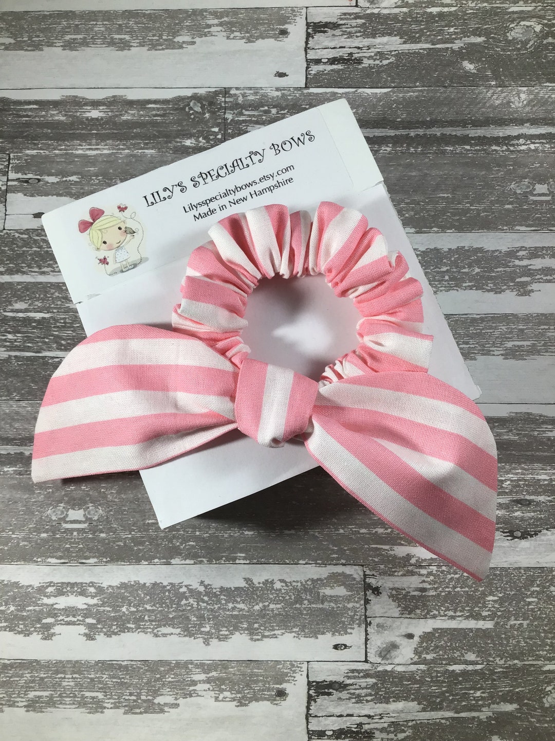 Striped Scrunchie, Bow Scrunchie, Top Knot Scrunchie, Bunny Ear