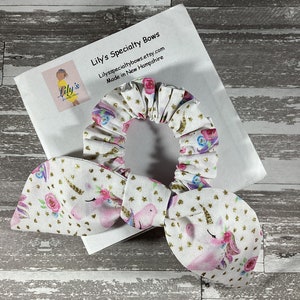 Unicorn Scrunchie, Bow Scrunchie, Top Knot Scrunchie, Bunny Ears Scrunchie