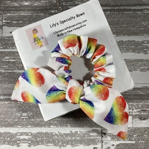 Rainbow Scrunchie, Heart Scrunchie, Bow Scrunchie, Top Knot Scrunchie, Bunny Ears Scrunchie